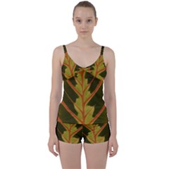 Amaranthus Tie Front Two Piece Tankini by DeneWestUK