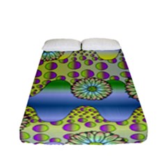 Amoeba Flowers Fitted Sheet (full/ Double Size) by CosmicEsoteric