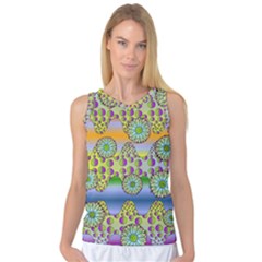 Amoeba Flowers Women s Basketball Tank Top by CosmicEsoteric