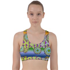 Amoeba Flowers Back Weave Sports Bra by CosmicEsoteric