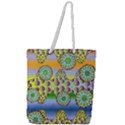 Amoeba Flowers Full Print Rope Handle Tote (Large) View1