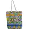 Amoeba Flowers Full Print Rope Handle Tote (Large) View2