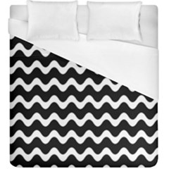 Wave Pattern Wavy Halftone Duvet Cover (king Size) by Celenk