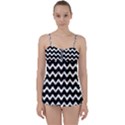 Wave Pattern Wavy Halftone Babydoll Tankini Set View1