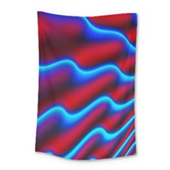 Wave Pattern Background Curve Small Tapestry by Celenk