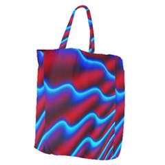 Wave Pattern Background Curve Giant Grocery Zipper Tote by Celenk