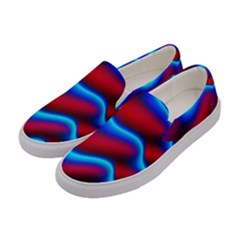 Wave Pattern Background Curve Women s Canvas Slip Ons