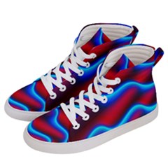 Wave Pattern Background Curve Women s Hi-top Skate Sneakers