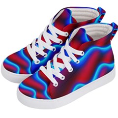 Wave Pattern Background Curve Kid s Hi-top Skate Sneakers