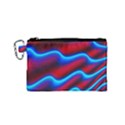 Wave Pattern Background Curve Canvas Cosmetic Bag (Small) View1