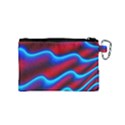 Wave Pattern Background Curve Canvas Cosmetic Bag (Small) View2