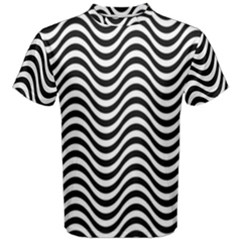 Wave Pattern Wavy Water Seamless Men s Cotton Tee