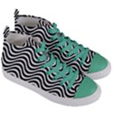 Wave Pattern Wavy Water Seamless Women s Mid-Top Canvas Sneakers View3