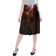 Monster Demon Devil Scary Horror Midi Beach Skirt by Celenk