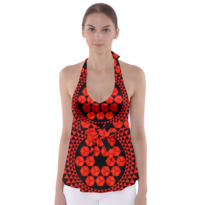 Geometry Maths Design Mathematical Babydoll Tankini Top