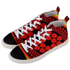 Geometry Maths Design Mathematical Men s Mid-top Canvas Sneakers