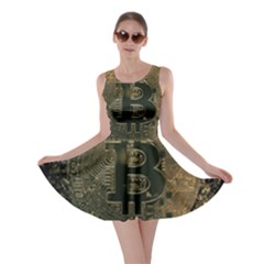 Bitcoin Cryptocurrency Blockchain Skater Dress by Celenk