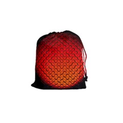 Sphere 3d Geometry Structure Drawstring Pouches (small)  by Celenk