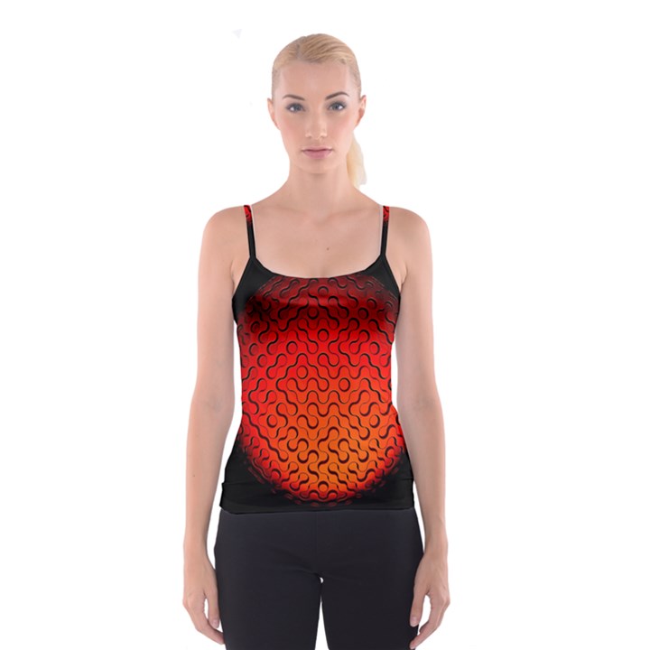 Sphere 3d Geometry Structure Spaghetti Strap Top