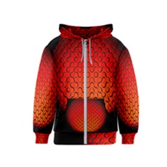 Sphere 3d Geometry Structure Kids  Zipper Hoodie by Celenk