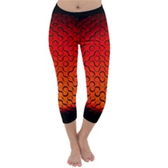 Sphere 3d Geometry Structure Capri Winter Leggings  by Celenk