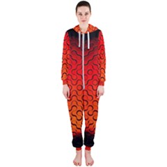 Sphere 3d Geometry Structure Hooded Jumpsuit (ladies)  by Celenk