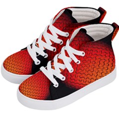 Sphere 3d Geometry Structure Kid s Hi-top Skate Sneakers by Celenk