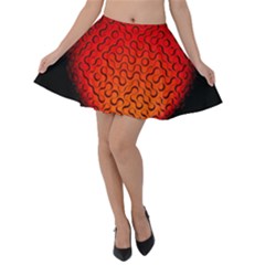 Sphere 3d Geometry Structure Velvet Skater Skirt by Celenk