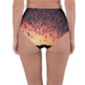 Sunset Dusk Silhouette Sky Birds Reversible High-Waist Bikini Bottoms View4