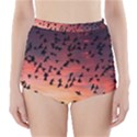 Sunset Dusk Silhouette Sky Birds High-Waisted Bikini Bottoms View1