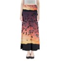 Sunset Dusk Silhouette Sky Birds Full Length Maxi Skirt View1