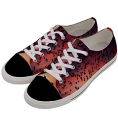 Sunset Dusk Silhouette Sky Birds Women s Low Top Canvas Sneakers