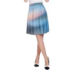 Wave Background Pattern Abstract Lines Light A-line Skirt by Celenk