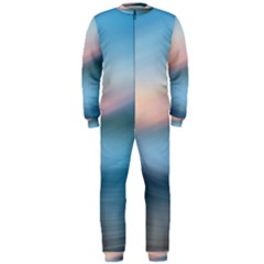 Wave Background Pattern Abstract Lines Light Onepiece Jumpsuit (men)  by Celenk