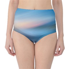 Wave Background Pattern Abstract Lines Light High-waist Bikini Bottoms by Celenk