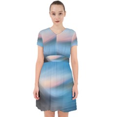 Wave Background Pattern Abstract Lines Light Adorable In Chiffon Dress by Celenk