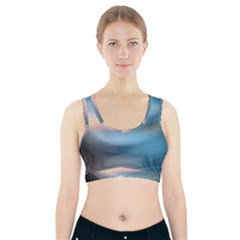 Wave Background Pattern Abstract Lines Light Sports Bra With Pocket by Celenk