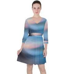 Wave Background Pattern Abstract Lines Light Ruffle Dress