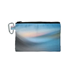 Wave Background Pattern Abstract Lines Light Canvas Cosmetic Bag (small) by Celenk