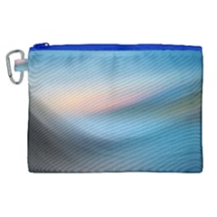 Wave Background Pattern Abstract Lines Light Canvas Cosmetic Bag (xl) by Celenk