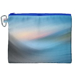 Wave Background Pattern Abstract Lines Light Canvas Cosmetic Bag (xxl) by Celenk