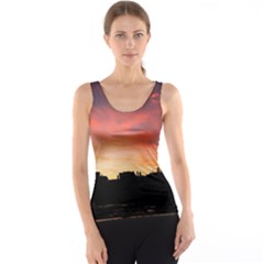 Sunset Silhouette Sun Sky Evening Tank Top by Celenk