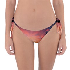 Sunset Silhouette Sun Sky Evening Reversible Bikini Bottom by Celenk