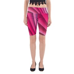 Wave Pattern Structure Texture Colorful Abstract Yoga Cropped Leggings by Celenk