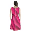 Wave Pattern Structure Texture Colorful Abstract Sleeveless Waist Tie Chiffon Dress View2