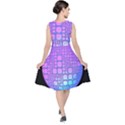 Sphere 3d Futuristic Geometric V-Neck Midi Sleeveless Dress  View2