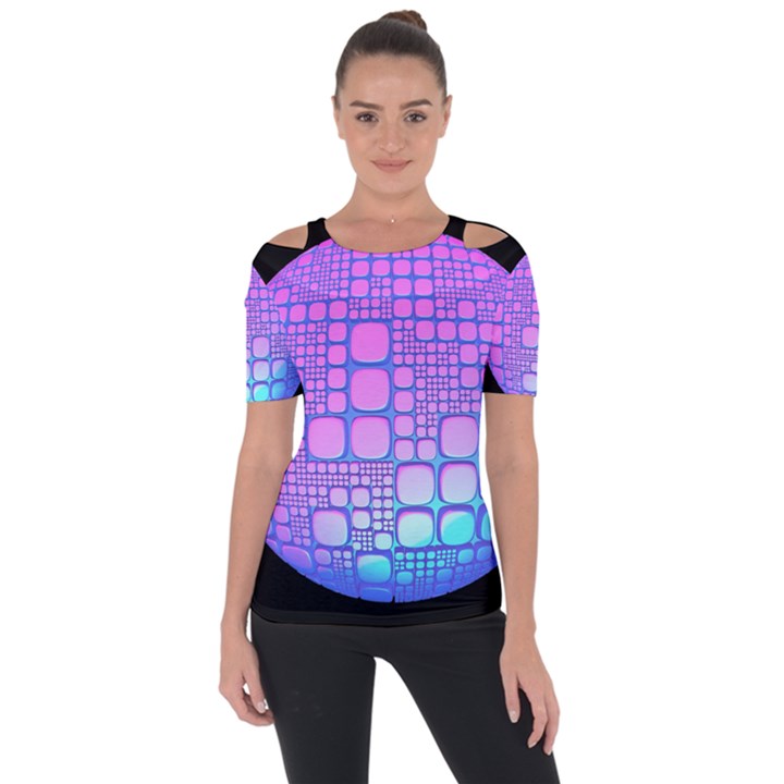 Sphere 3d Futuristic Geometric Short Sleeve Top