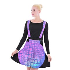 Sphere 3d Futuristic Geometric Suspender Skater Skirt