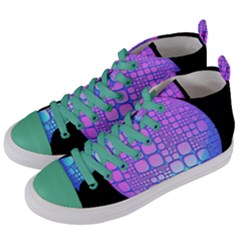 Sphere 3d Futuristic Geometric Women s Mid-top Canvas Sneakers