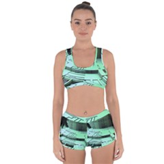 Futuristic Urban Architecture Racerback Boyleg Bikini Set by Celenk